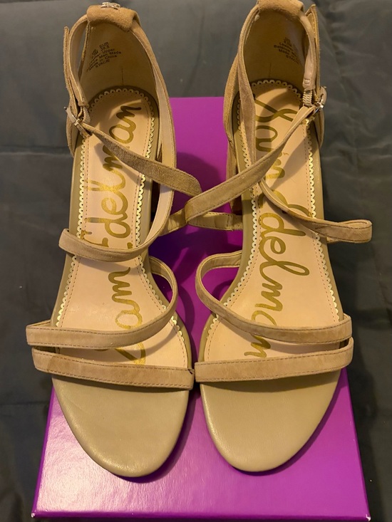 Sam Edelman Shoes - Sam Edelman Tan Strappy Ankle-Heel Sandals